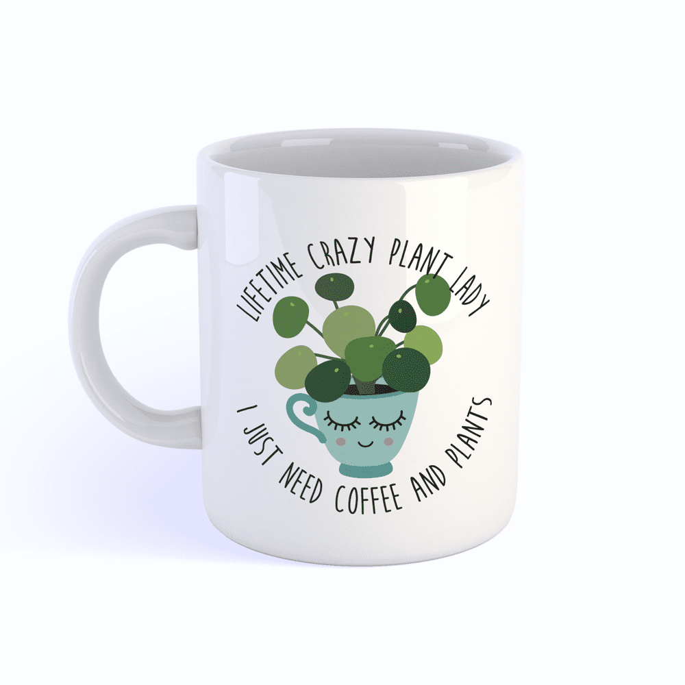 "Crazy Plant Lady Pilea" - Deine perfekte Tasse für Kaffeeliebhaber*innen mit grünem Daumen!