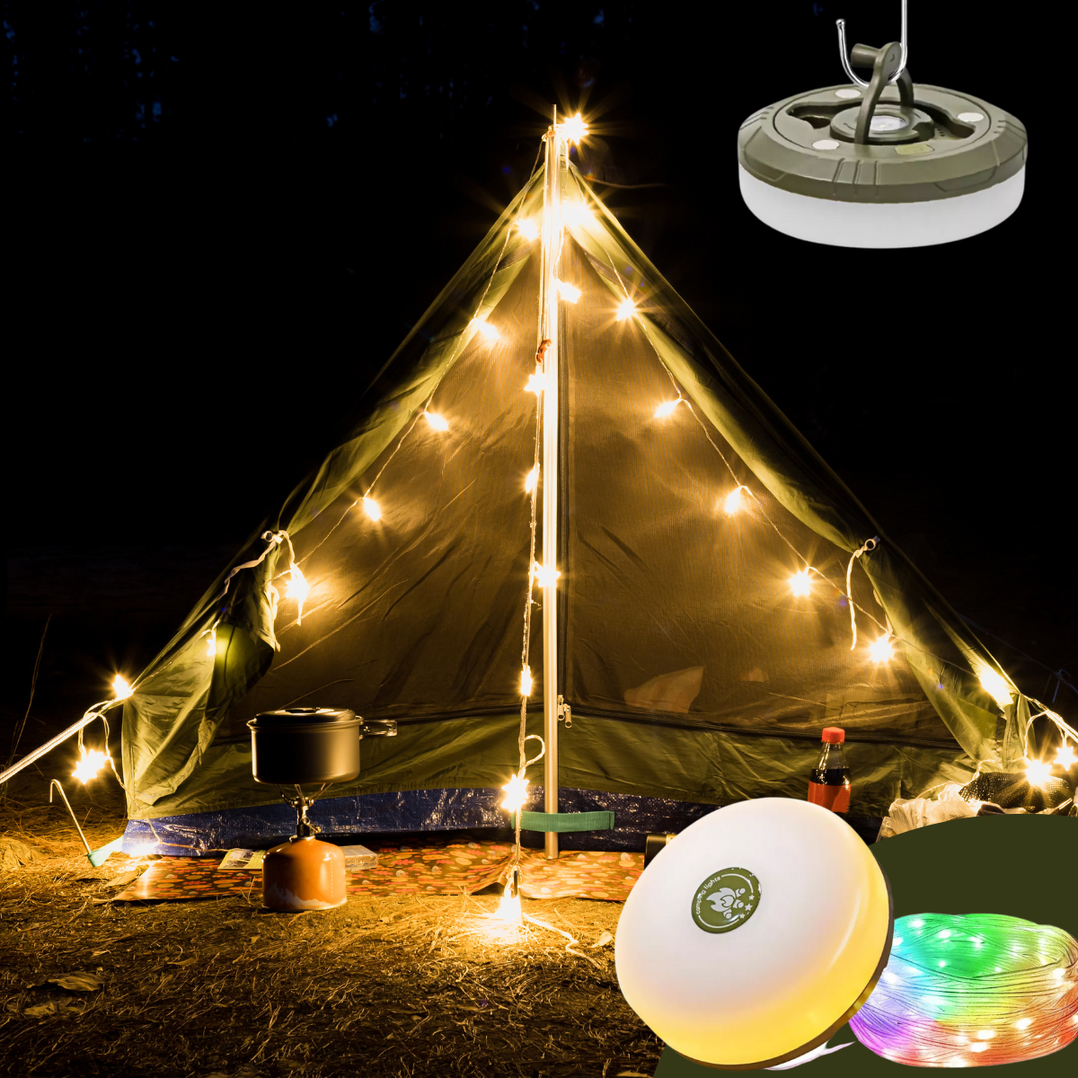 🌟 Die ultimative Camping-Lichterkette – für magische Nächte unter freiem Himmel!