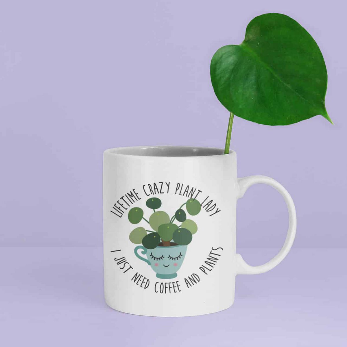 "Crazy Plant Lady Pilea" - Deine perfekte Tasse für Kaffeeliebhaber*innen mit grünem Daumen!
