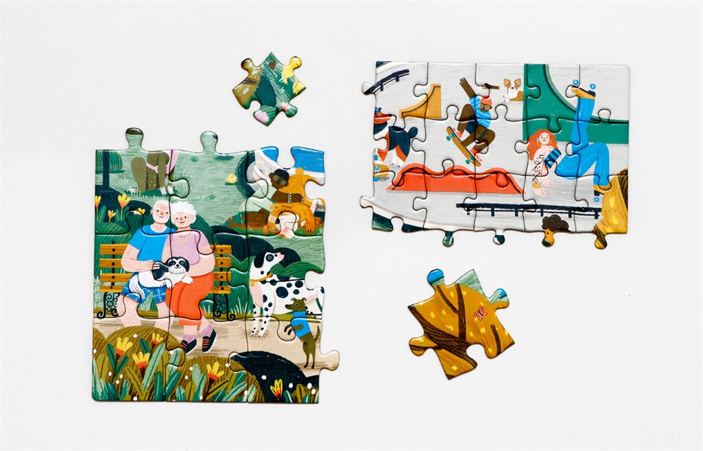 Gassi Gehen - Das Team-Puzzle für große und kleine Hundefreunde