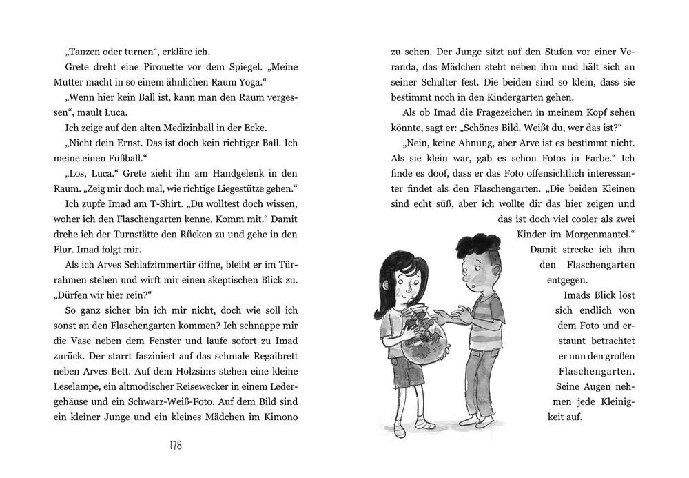 Karline und der Flaschengarten - Kinderbuch und Flaschengarten