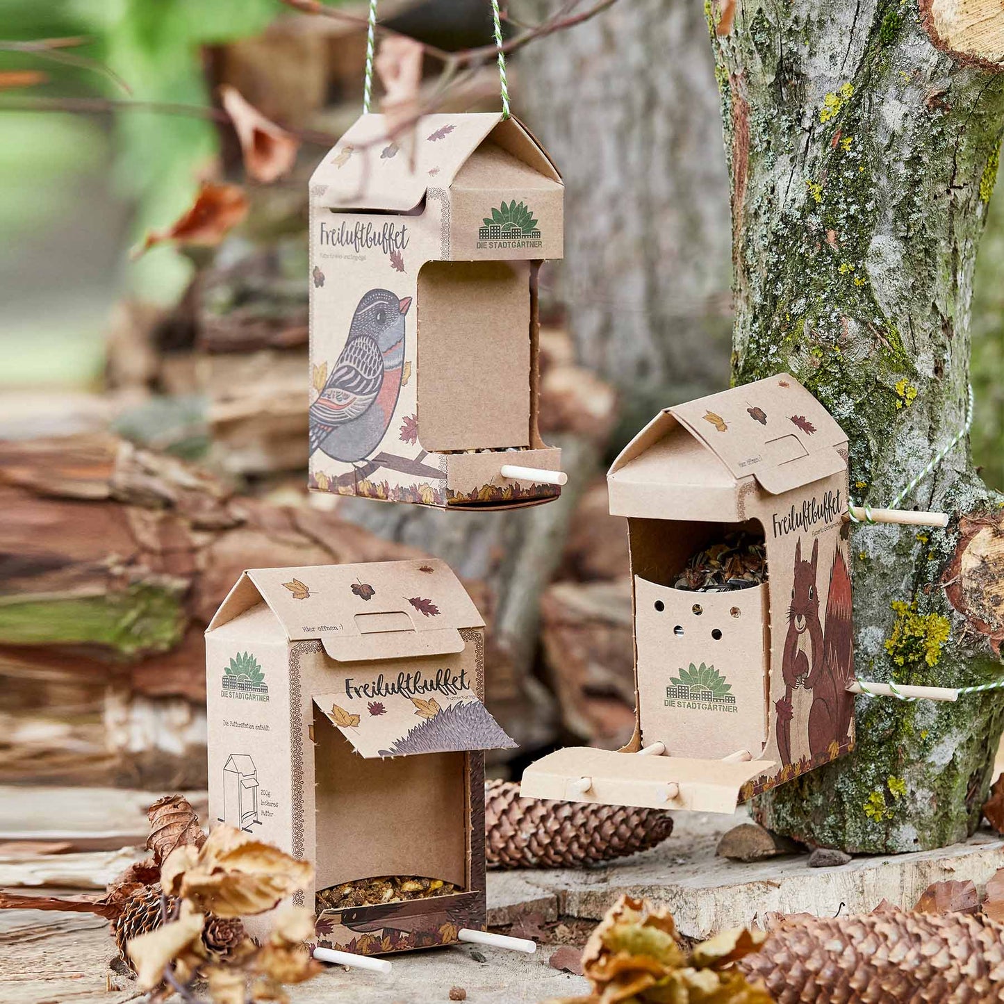 "Freiluftbuffet" Tierfutter-Stationen