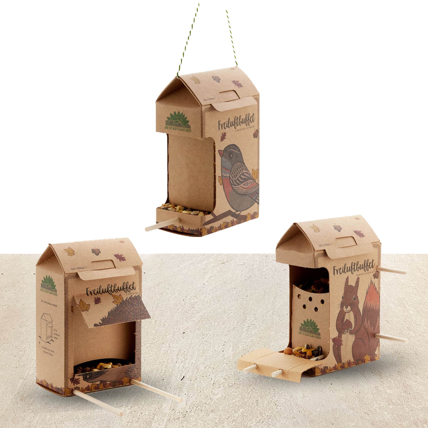 "Freiluftbuffet" Tierfutter-Stationen