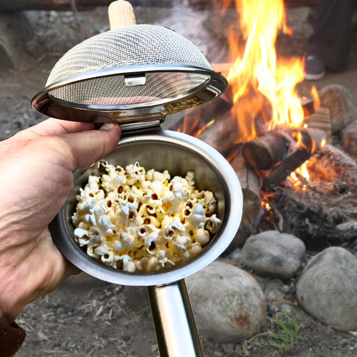 Lagerfeuer Popcorn-Maschine