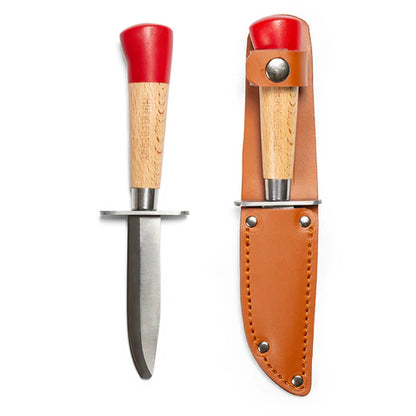 Scout-Messer aus Holz & Edelstahl mit Lederscheide